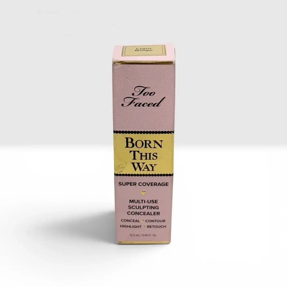 Too Faced Born This Way Super Coverage Multi Use Concealer - Light Beige - NIB